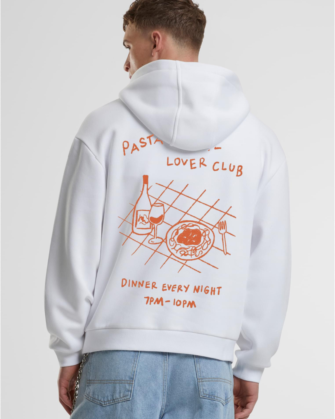 "Pasta & Wine Lover Club" Hoodie (Einzelstück)