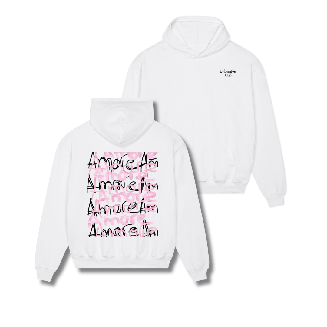 "Amore" Hoodie - Weiß XL