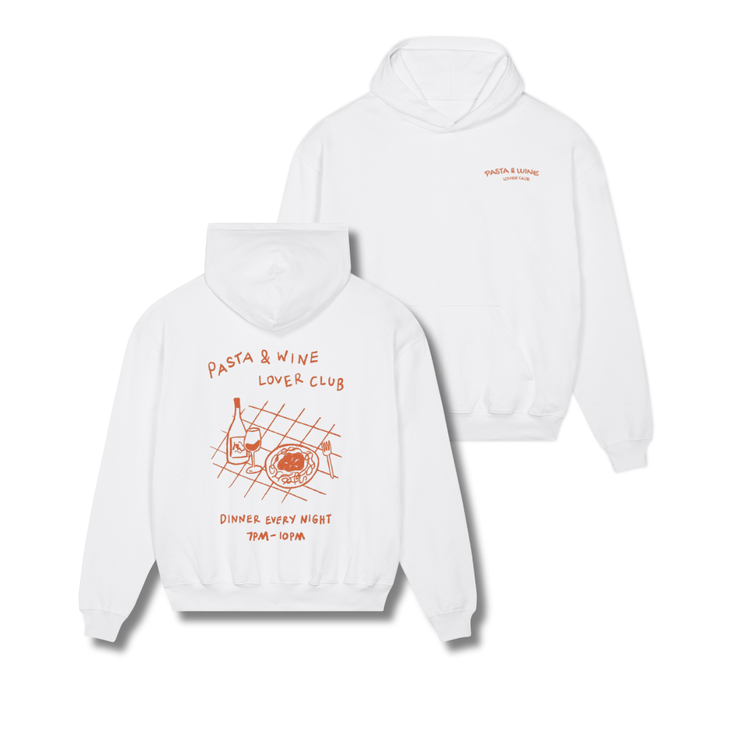 "Pasta & Wine Lover Club" Hoodie XL