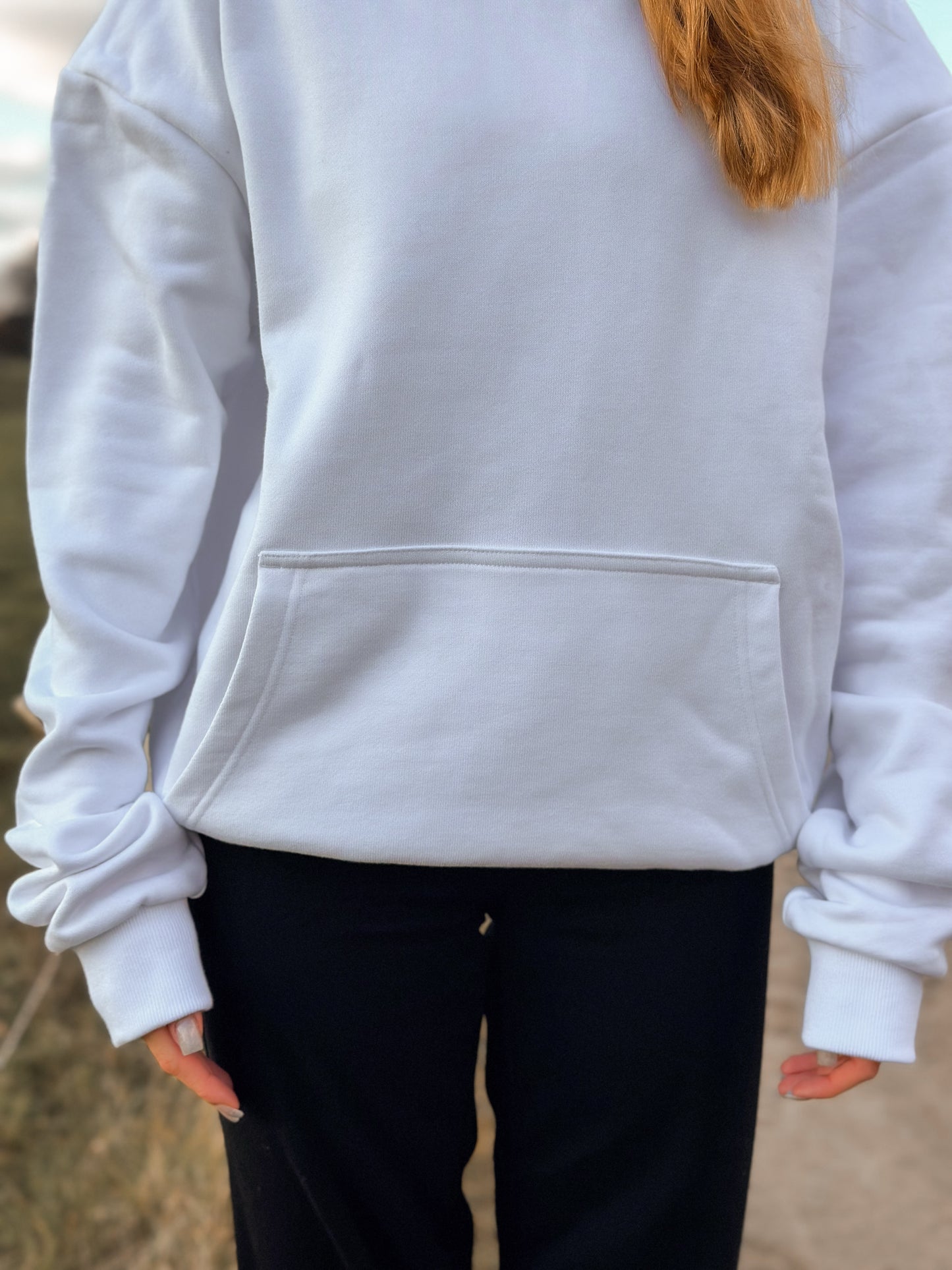 „Amore“ Oversized Hoodie - Weiß