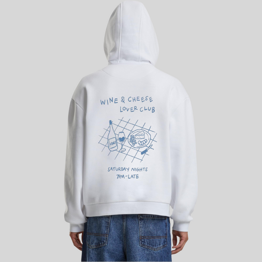 "Wine&Cheese Lover Club" Oversized Hoodie