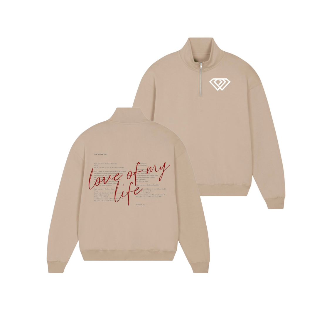 "Love of my Life" Oversized Zip Hoodie