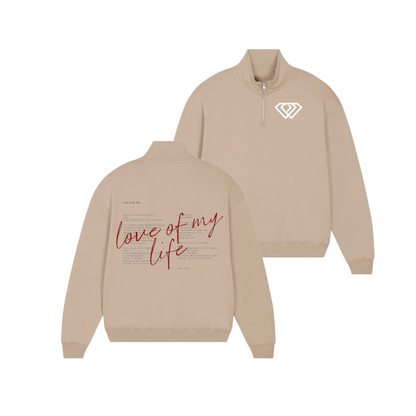 "Love of my Life" Zip Hoodie (Einzelstück)