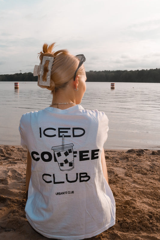 "Iced Coffee Club" Oversized Shirt