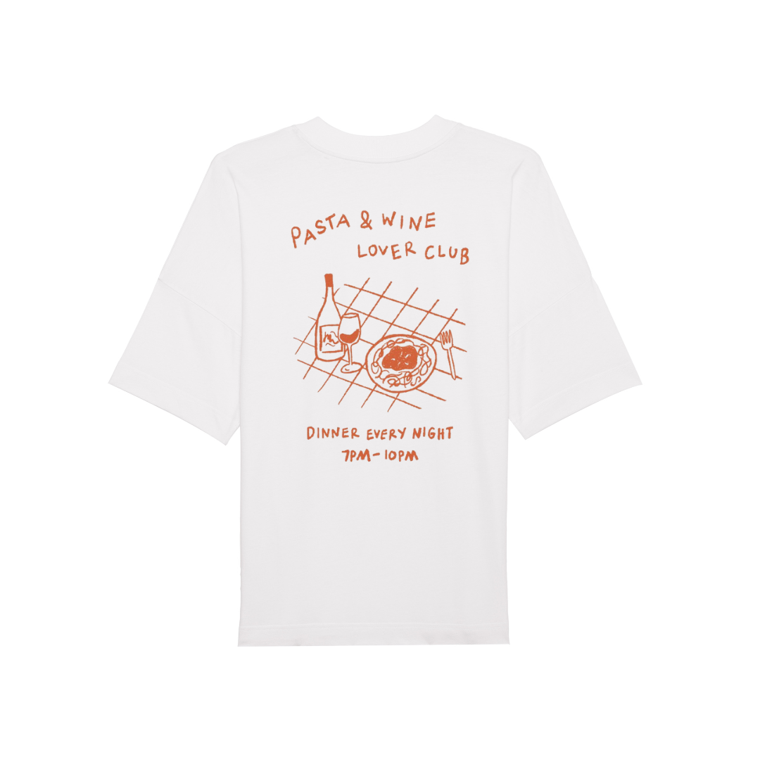 "Pasta & Wine Paradise" Oversized Shirt