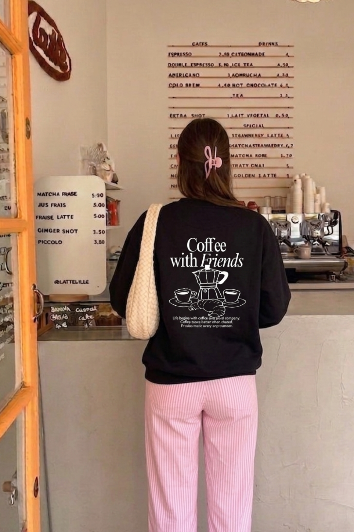"Coffee with Friends" Sweater XS
