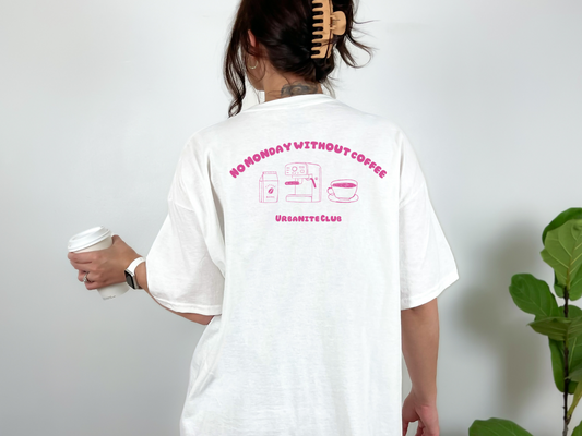 "No Monday without Coffee" Oversized SHIRT