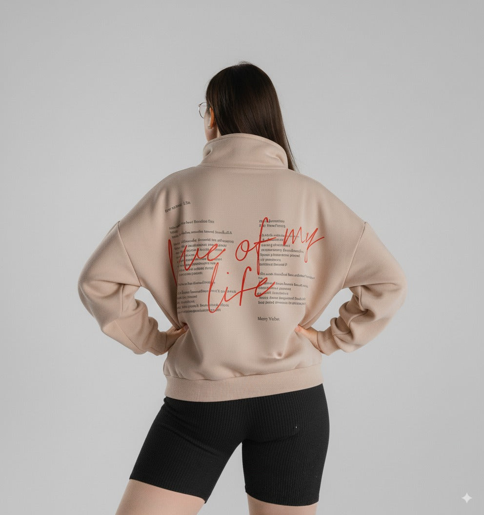 "Love of my Life" Zip Hoodie (Einzelstück)