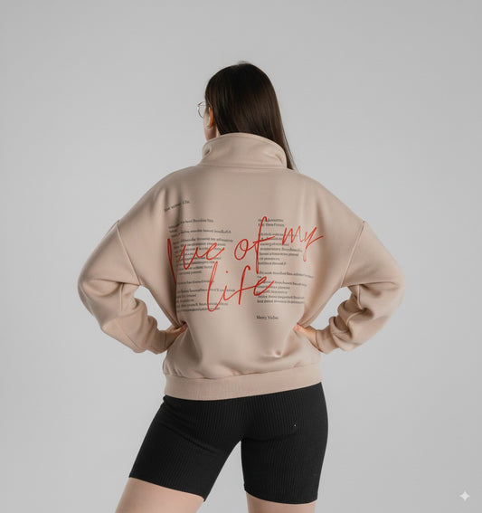 "Love of my Life" Zip Hoodie (Einzelstück)