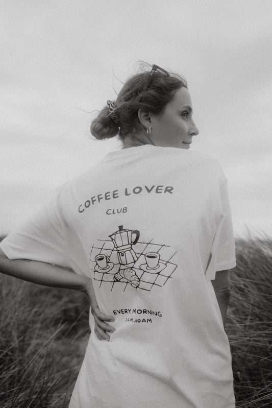 "Coffee Lover Club" Oversized Shirt