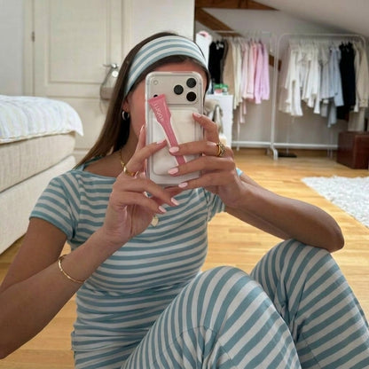 Essential Haarband | Lightblue Stripe