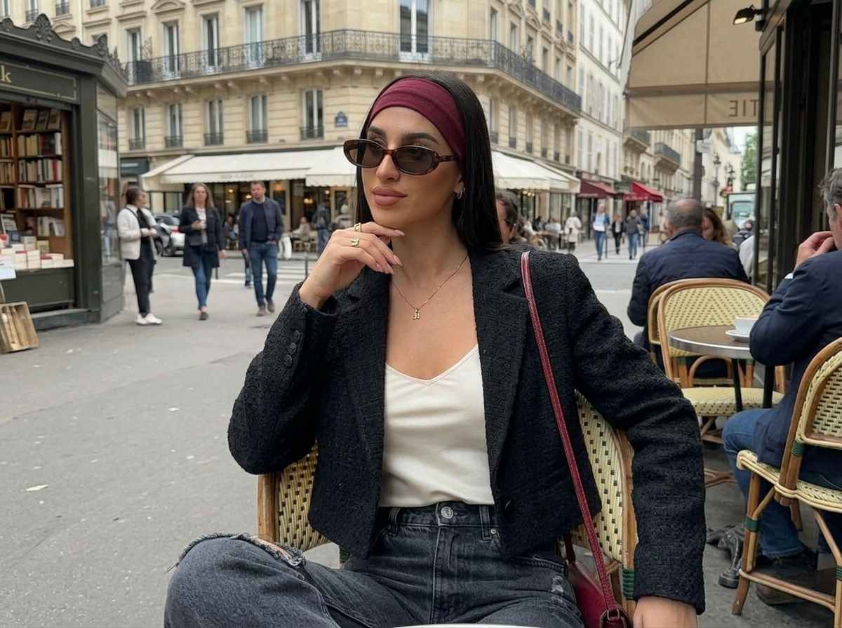 Essential Haarband | Dunkelrot