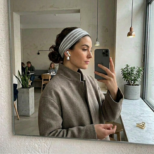 Essential Haarband | Grey Stripe